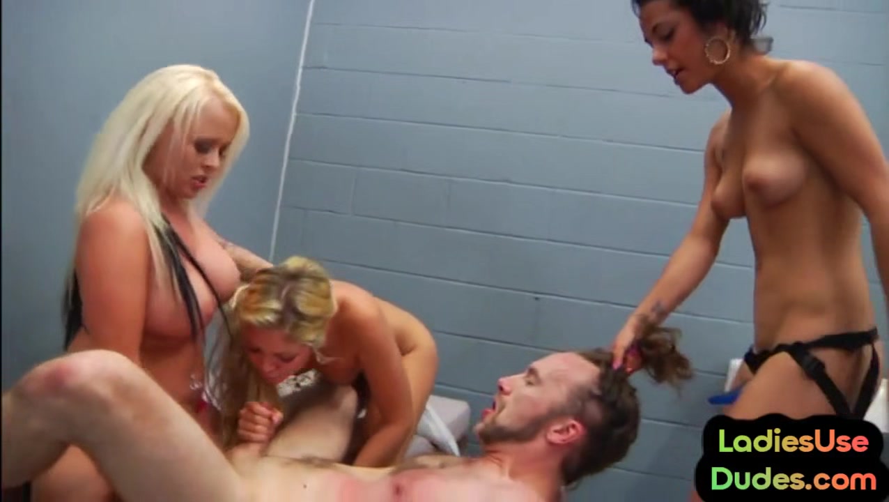 Bondage sissy strapon pegged by dom police babes in cell