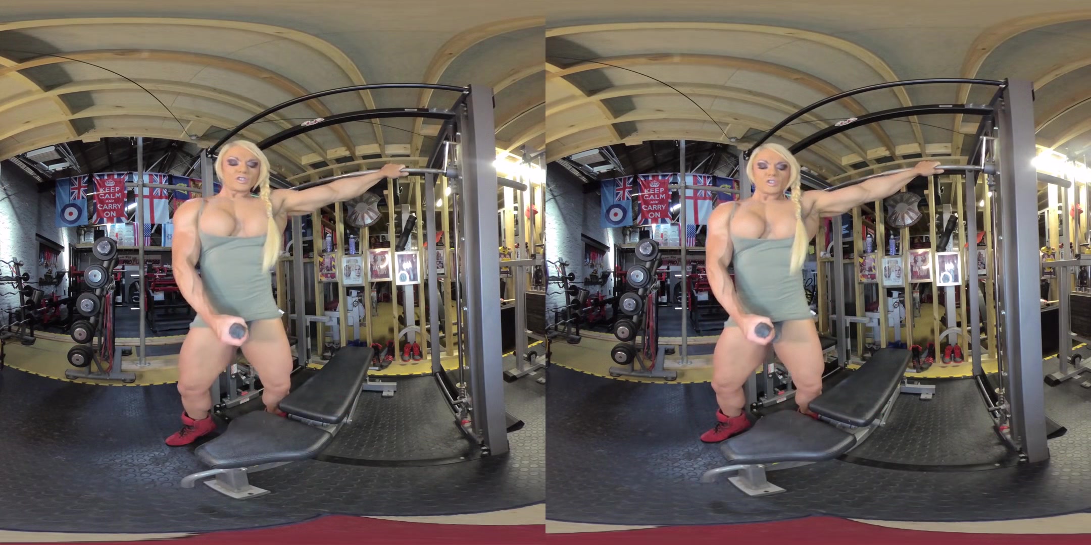 Lisa Cross Scene 3 - Muscle Babe Solo Wearing Strapon Dildo