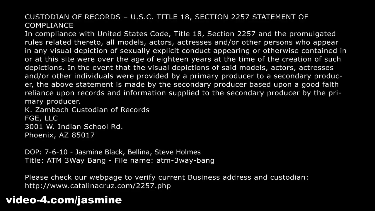 Bellina & Jasmine Black & Steve Holmes in ATM 3way Bang - Jasmine Black Videos