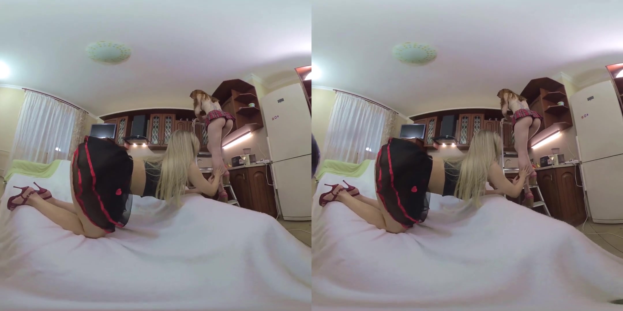 Big Tits Mila Duval Fuck By Her Girlfriend Milinda In The Kitchen - Lesbian 3D Porn