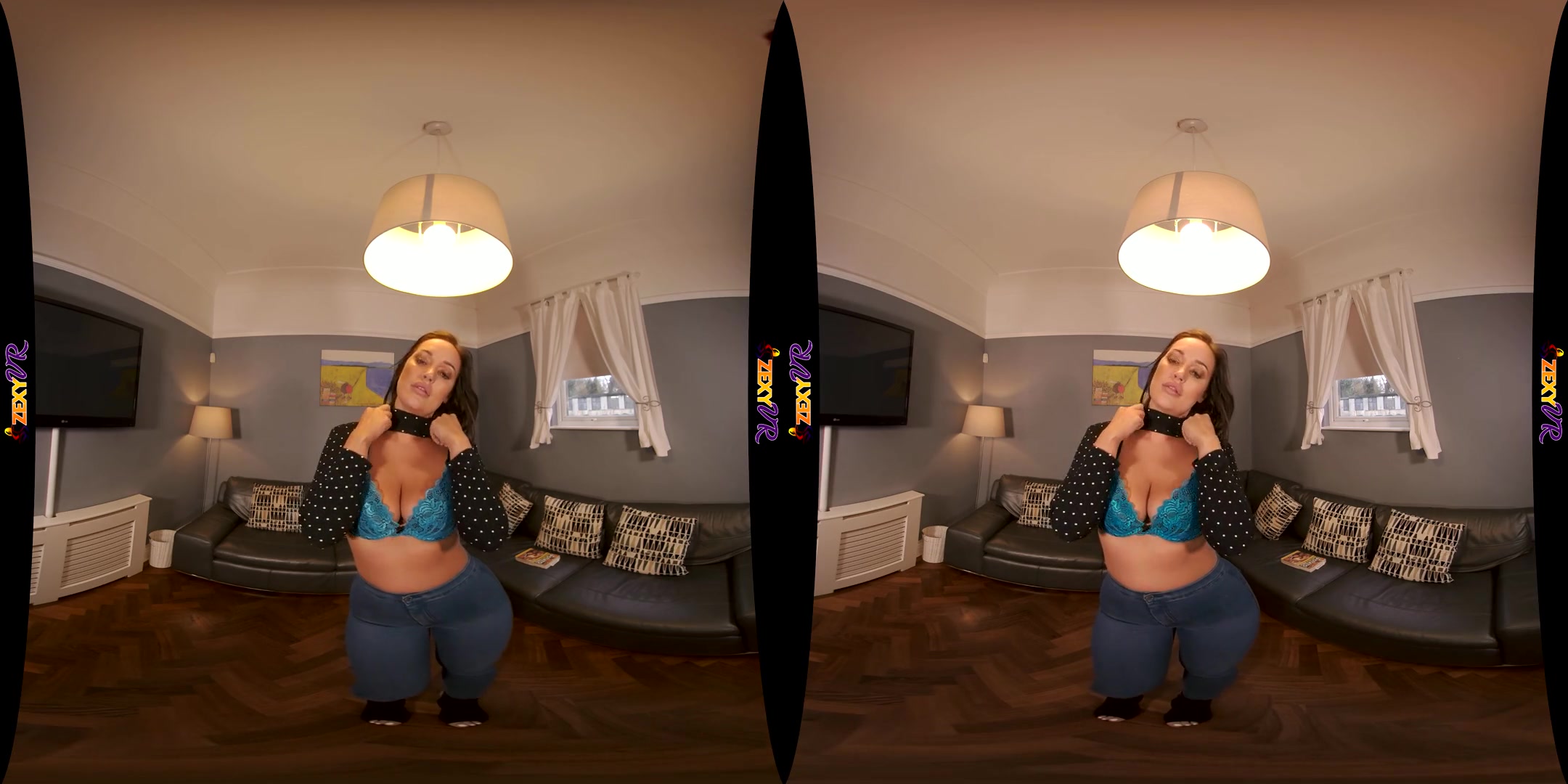 Well Read; solo striptease brunette big tits round ass