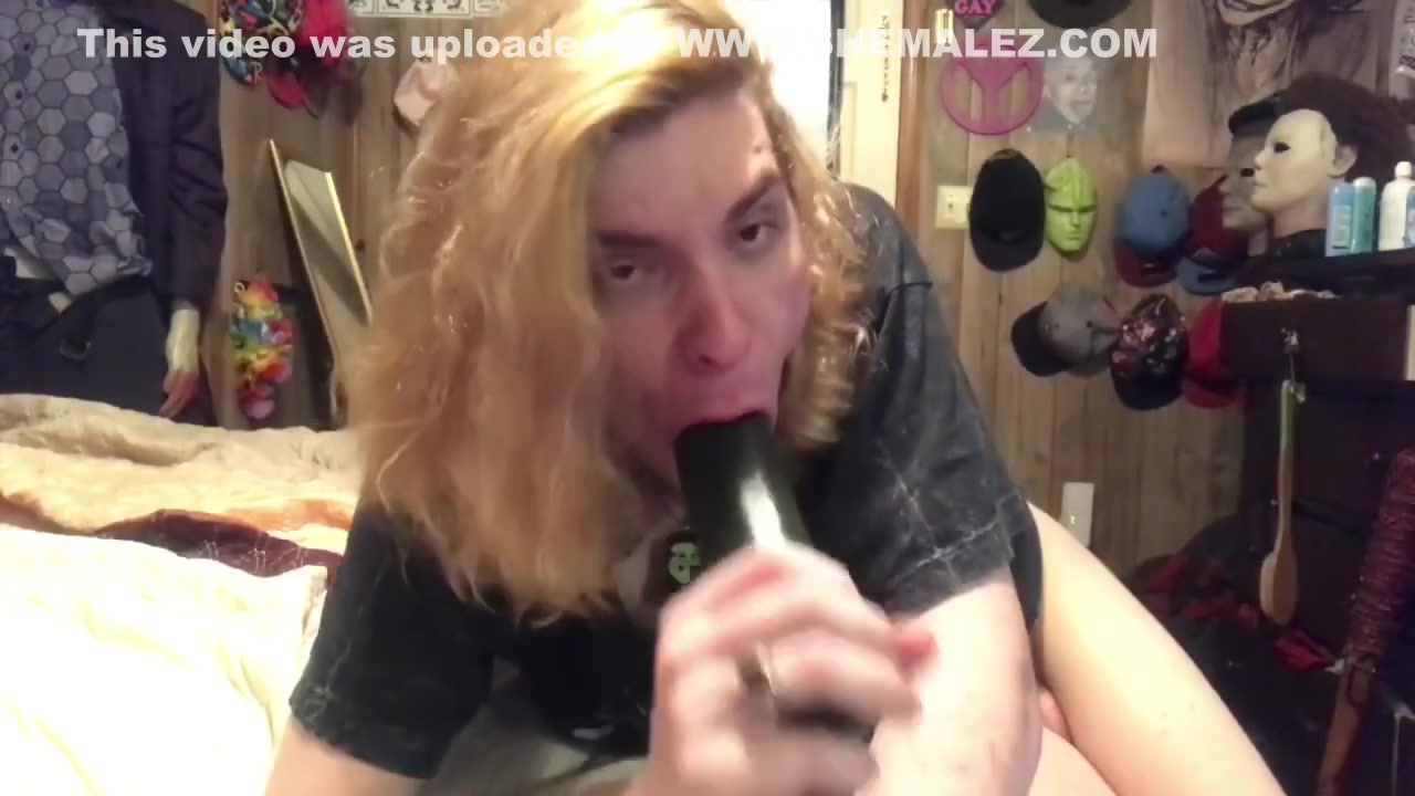 Trans Tgirl Cries In Pleasure From Giant Cucumber