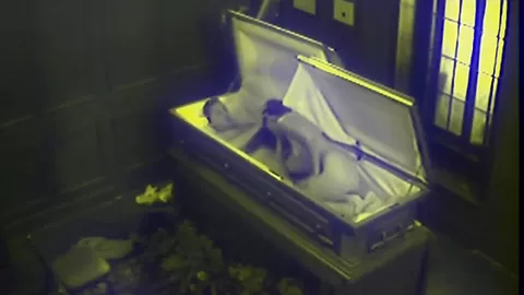 Couple Blowjob Fucking in Coffin