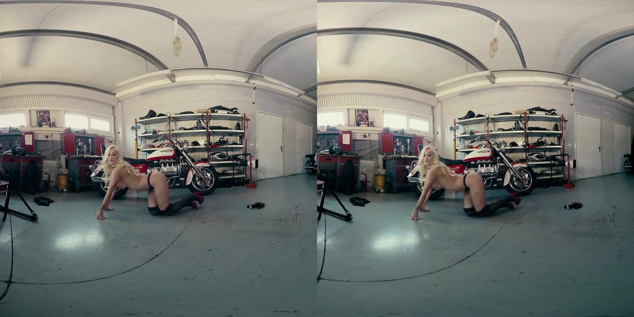 Daisy Lee in Blonde Stunner Gets Naughty in the Garage - BravoModelsMedia