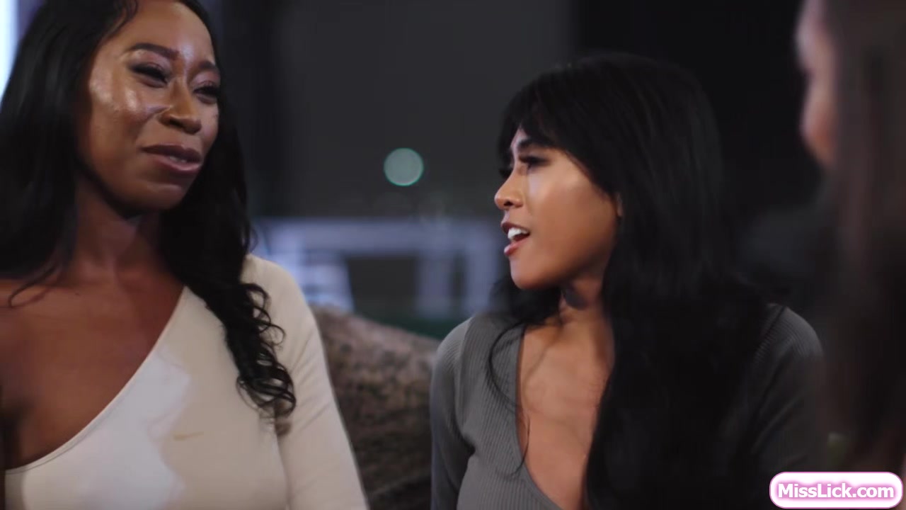 Lesbian couple pussy licking asian bff