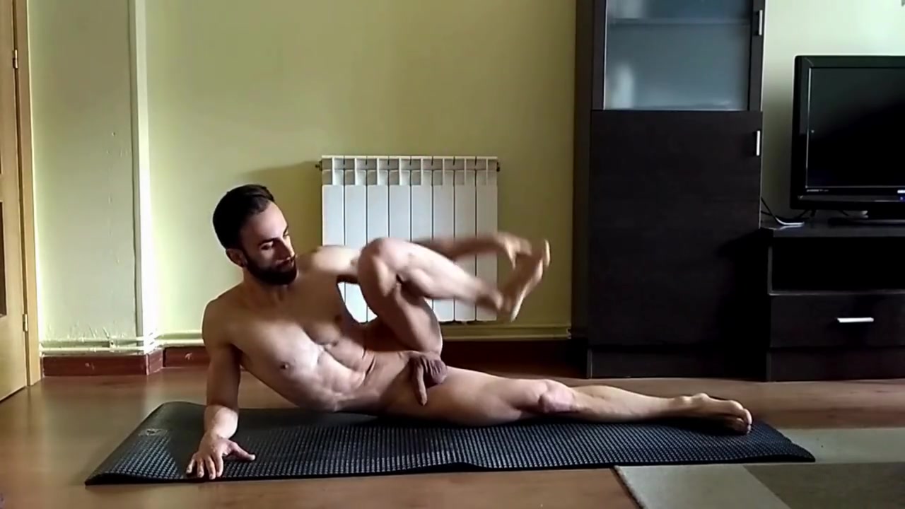 Practising Yoga Completely Naked At Home - Uncut Cocks