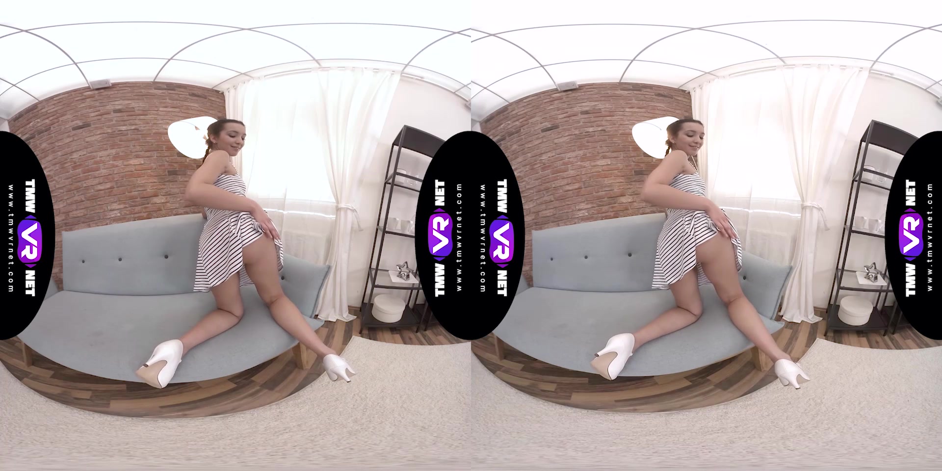 Fashion breaker shows pink panties - TmwVRnet