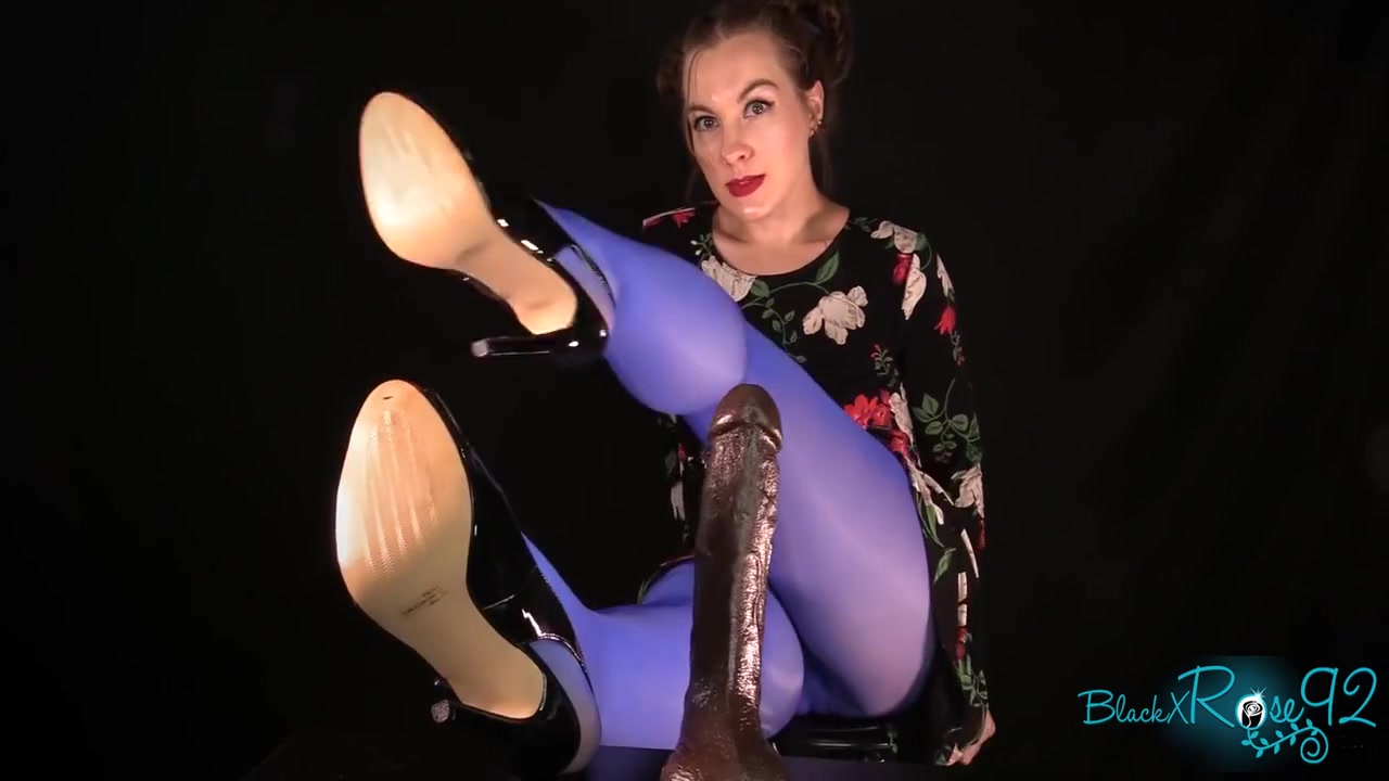 High Heels Pantyhose Strip To Barefoot Footjob 8 Min - Rose Black