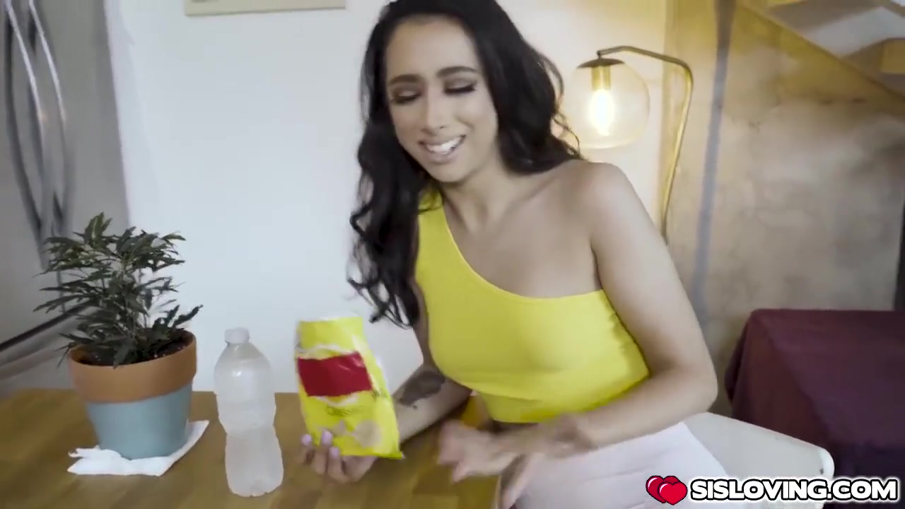 Stunning Brunette Slobbers Stepbros Rod - Kiarra Kai