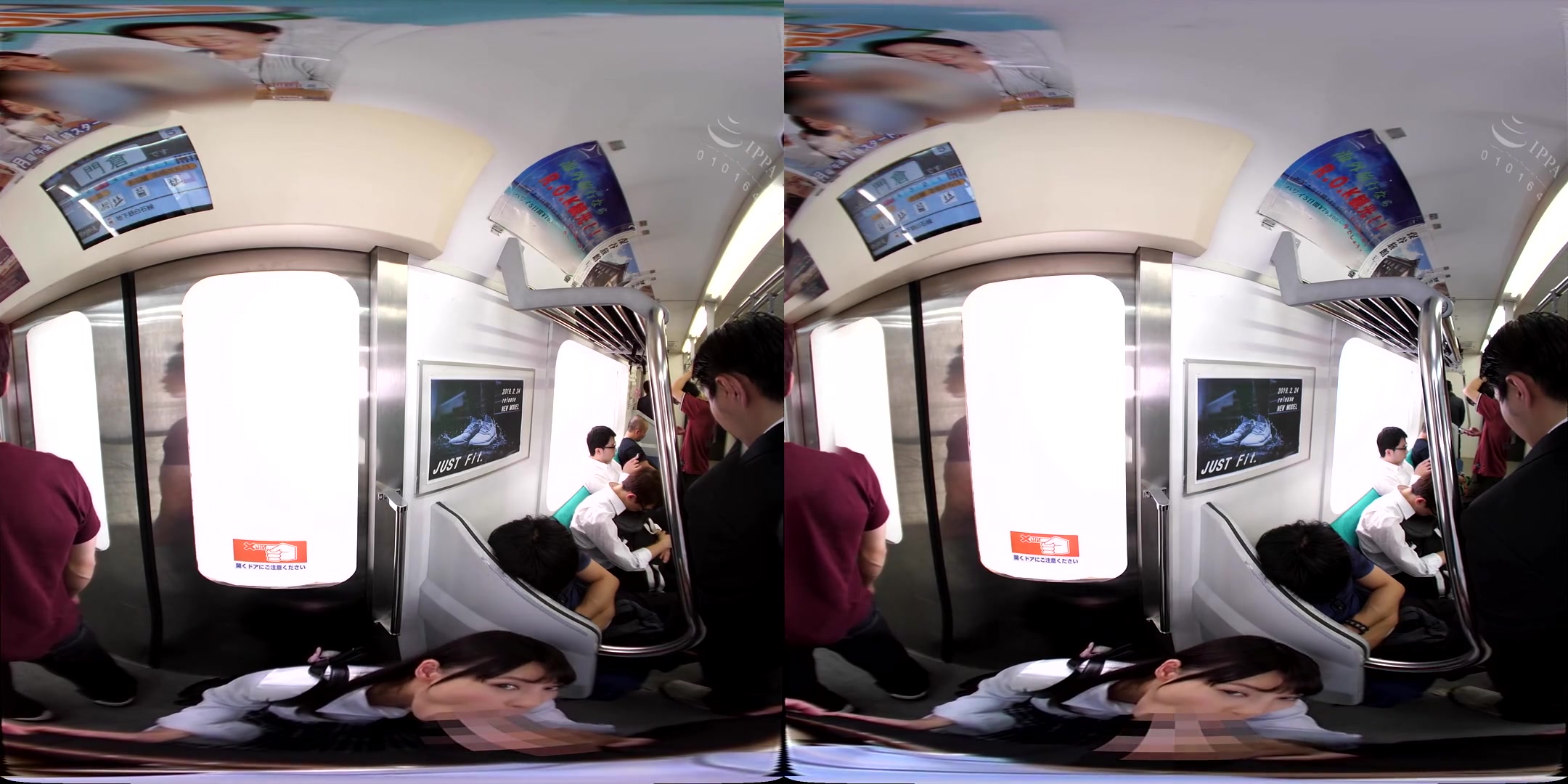 Sticky schoolgirls 18+ on the Train 2 - Asian Public Blowjob Fuck