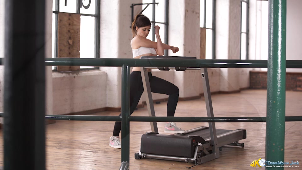 Charlie Rose in Braless Workout - DownblouseJerk