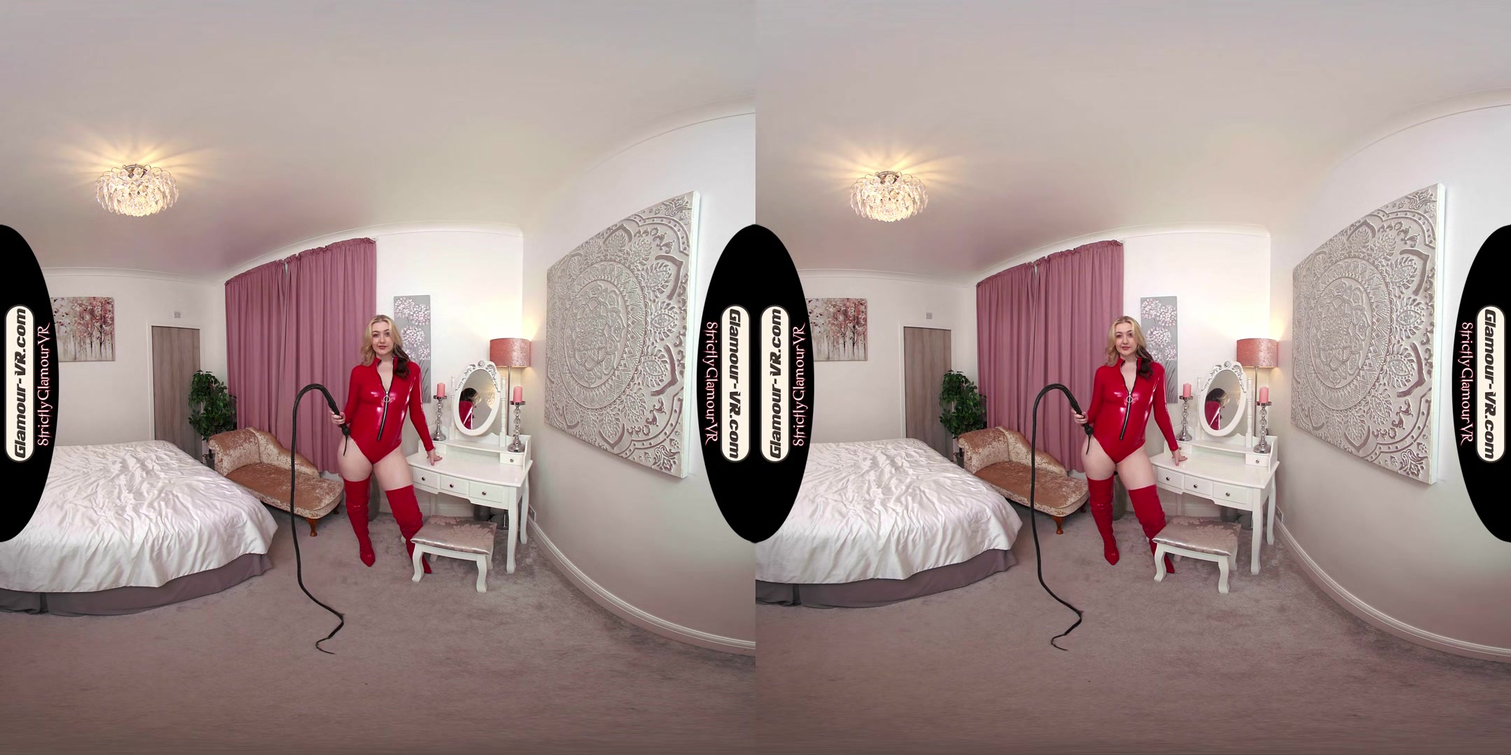 Em Yang Red Pvc Body Suit Tease & Reward Treat Joi - 8k Vr