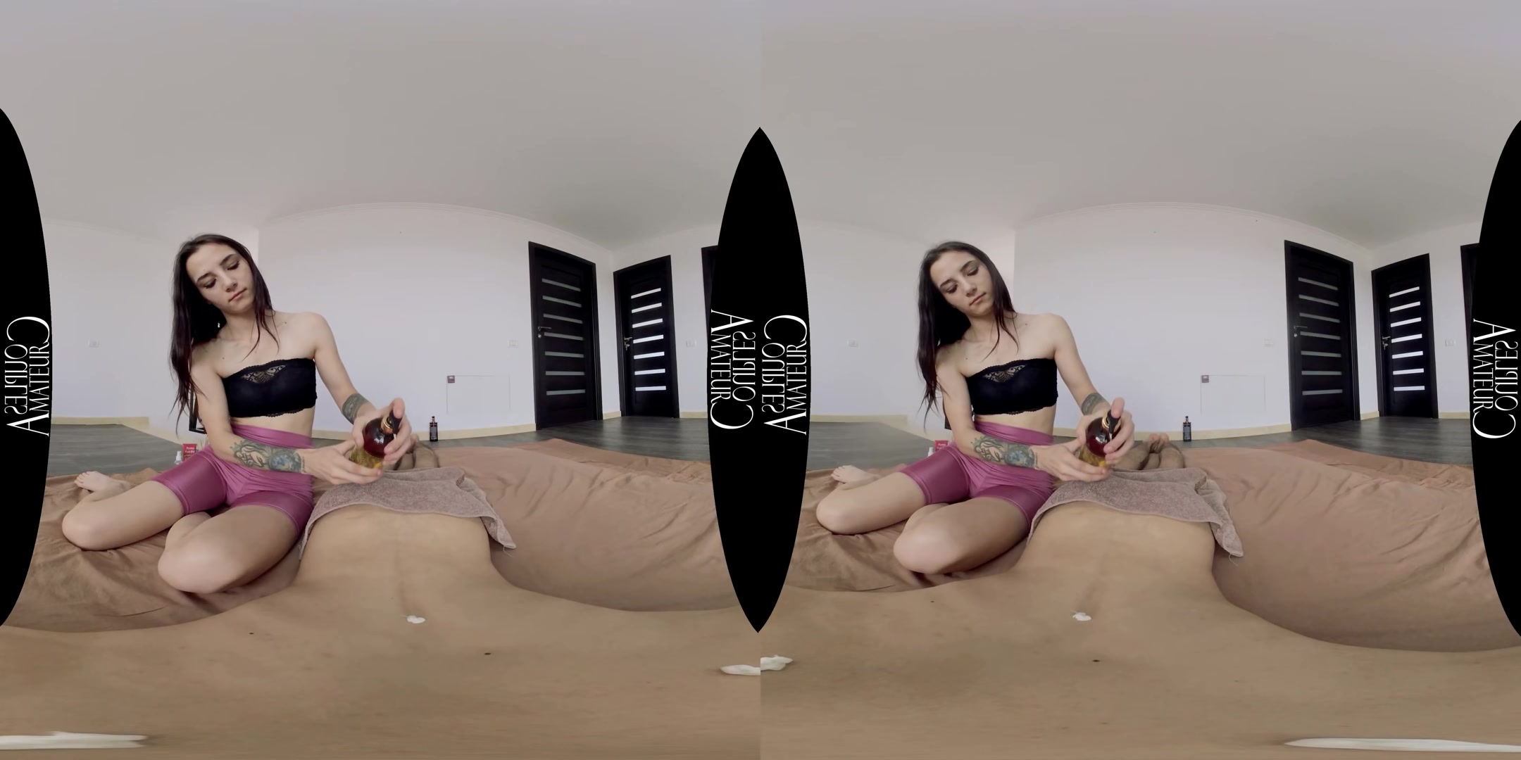 HOT Steamy Massage From A Hot Skinny Brunette - AmateurCouplesVR