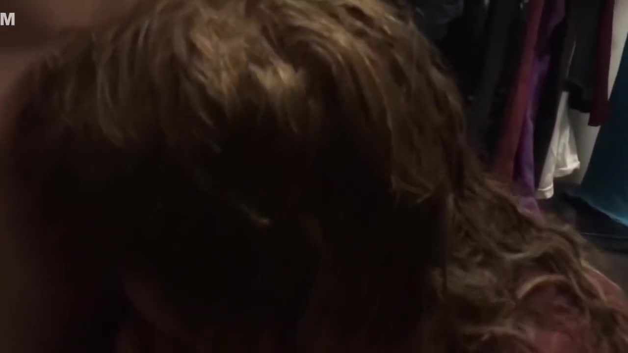 Redhead fucked in friends closet