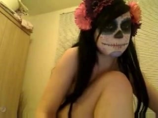 She celebrates holiday in her own style on webcam
