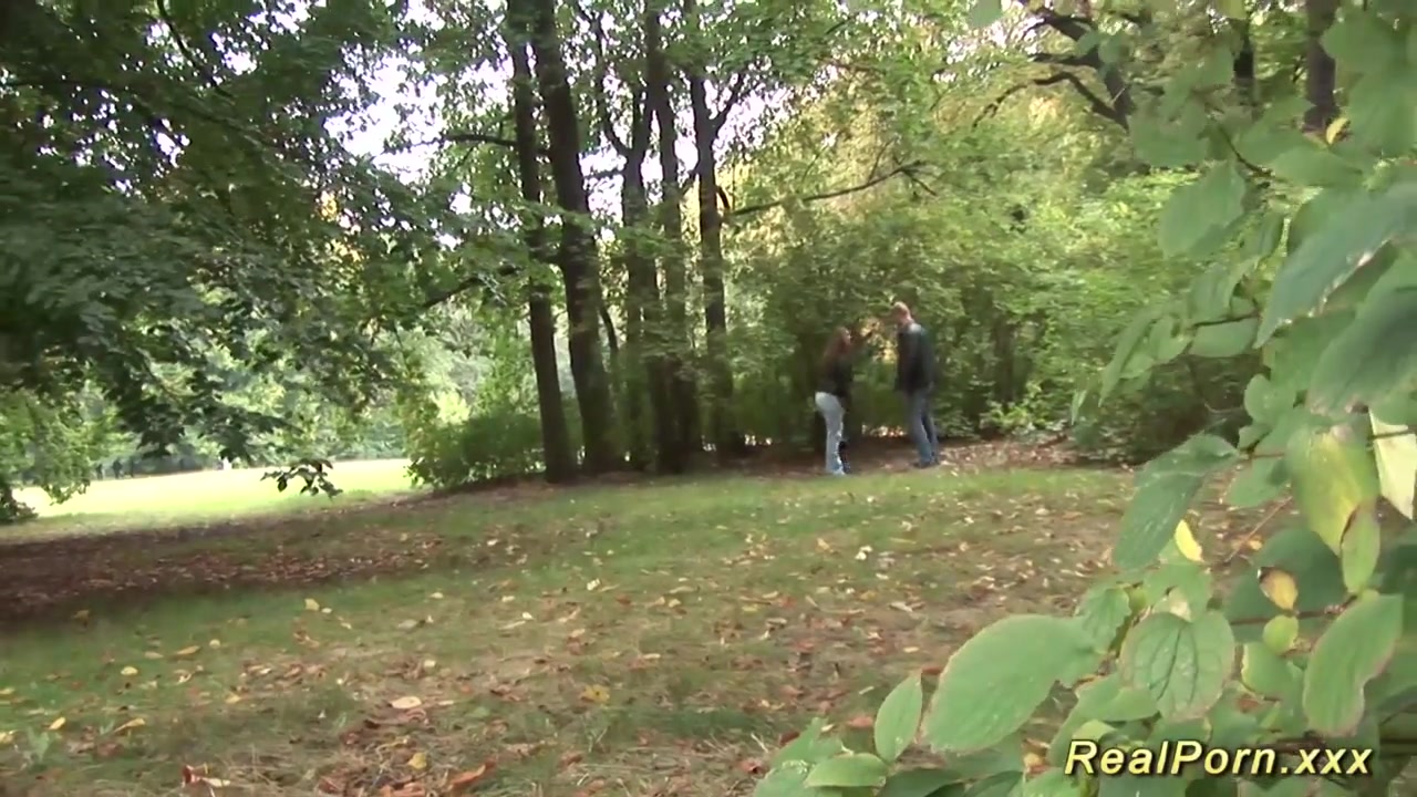 hot busty Milf picked up for outdoor sex
