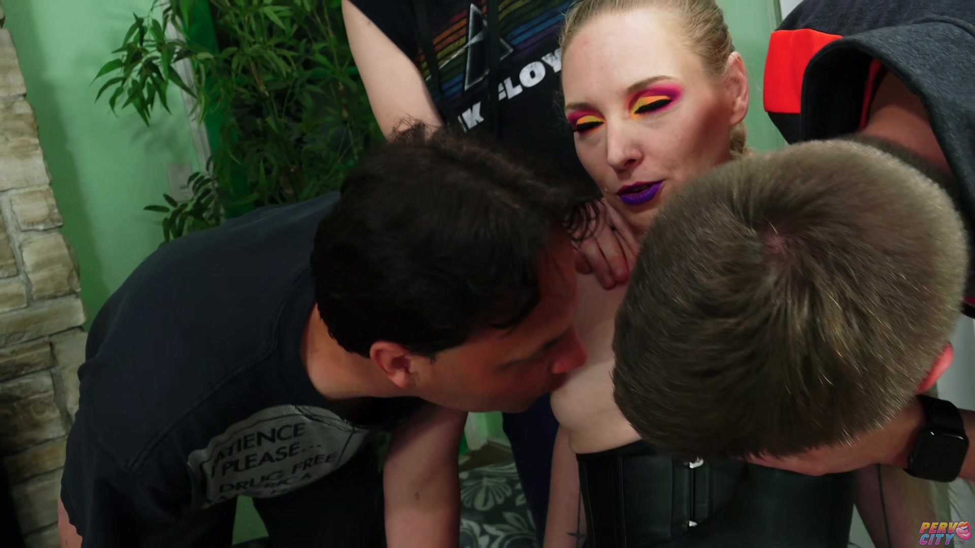 Using All Of Her Holes DP Gangbang