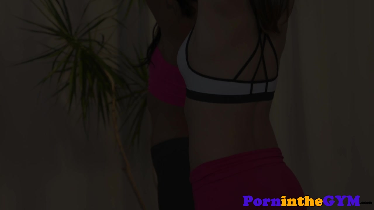 threesome fitness hotties trio with instructor