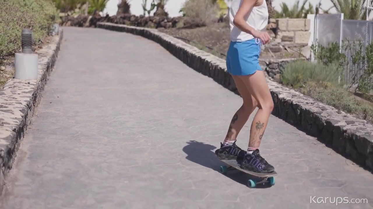 Cute teen 18+ Learns To Ride A Big Dick & A Skateboard With Bigger Cock