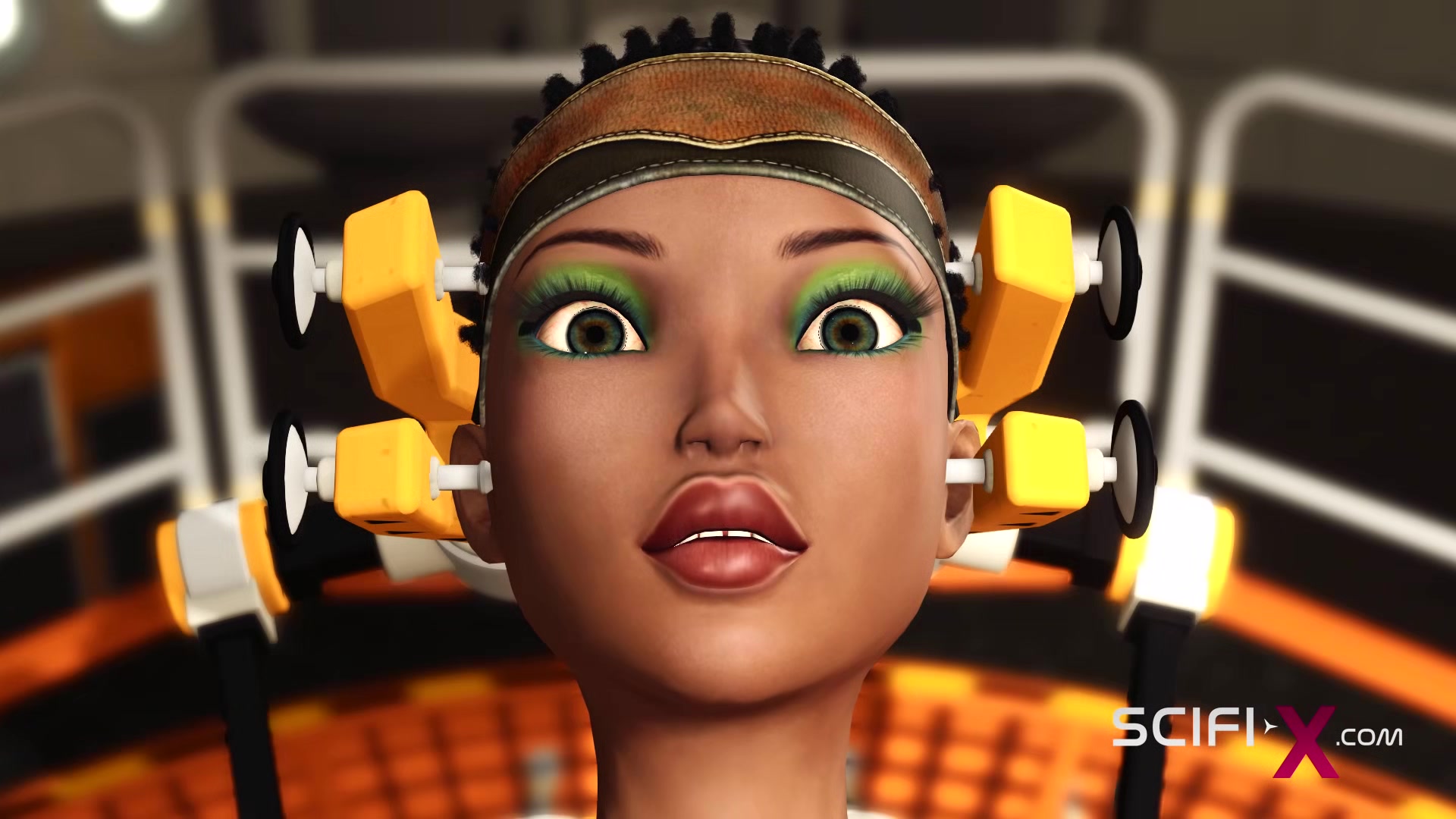 Fuck me hard. Sex with a sci-fi android in the lab
