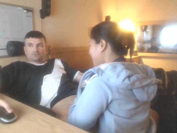 Oriental maid pleasing her customer for extra cash