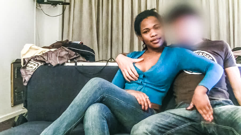 Amateur Black Ebony Waitress Wants To Order His Hot Dessert
