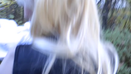 Adventurous golden-haired goes for public sex