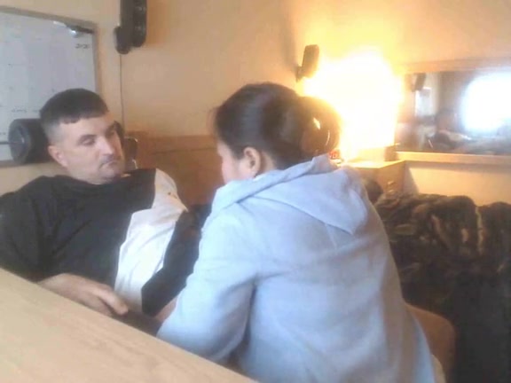 Oriental maid pleasing her customer for extra cash