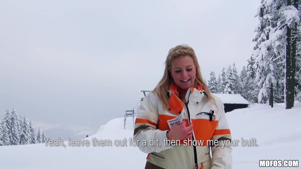 Nathaly Teges - Flashing Double-D's Whilst That Babe Skis