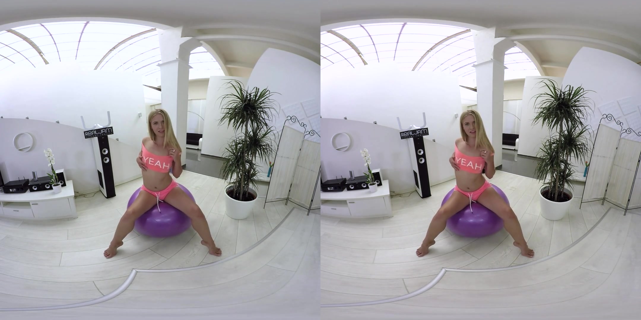 Violette Pure in Sex Fitball Workout - RealJamVR