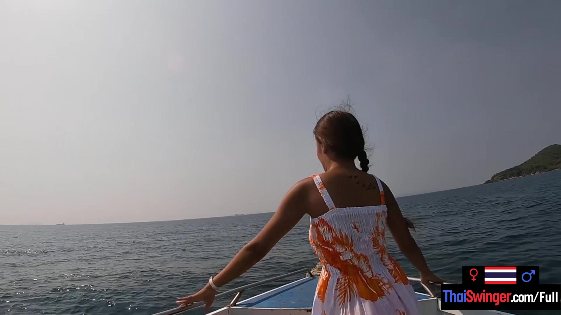 Rented a boat for a day and had sex on it with his Asian teen 18+ girlfriend