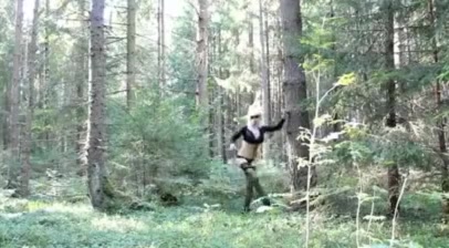Shemale lola in the forest