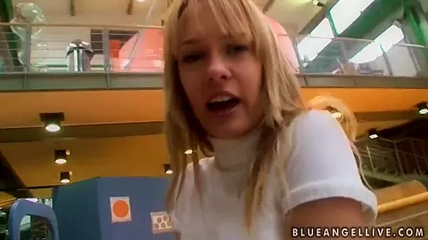 Blue Angel is fooling around with her friends