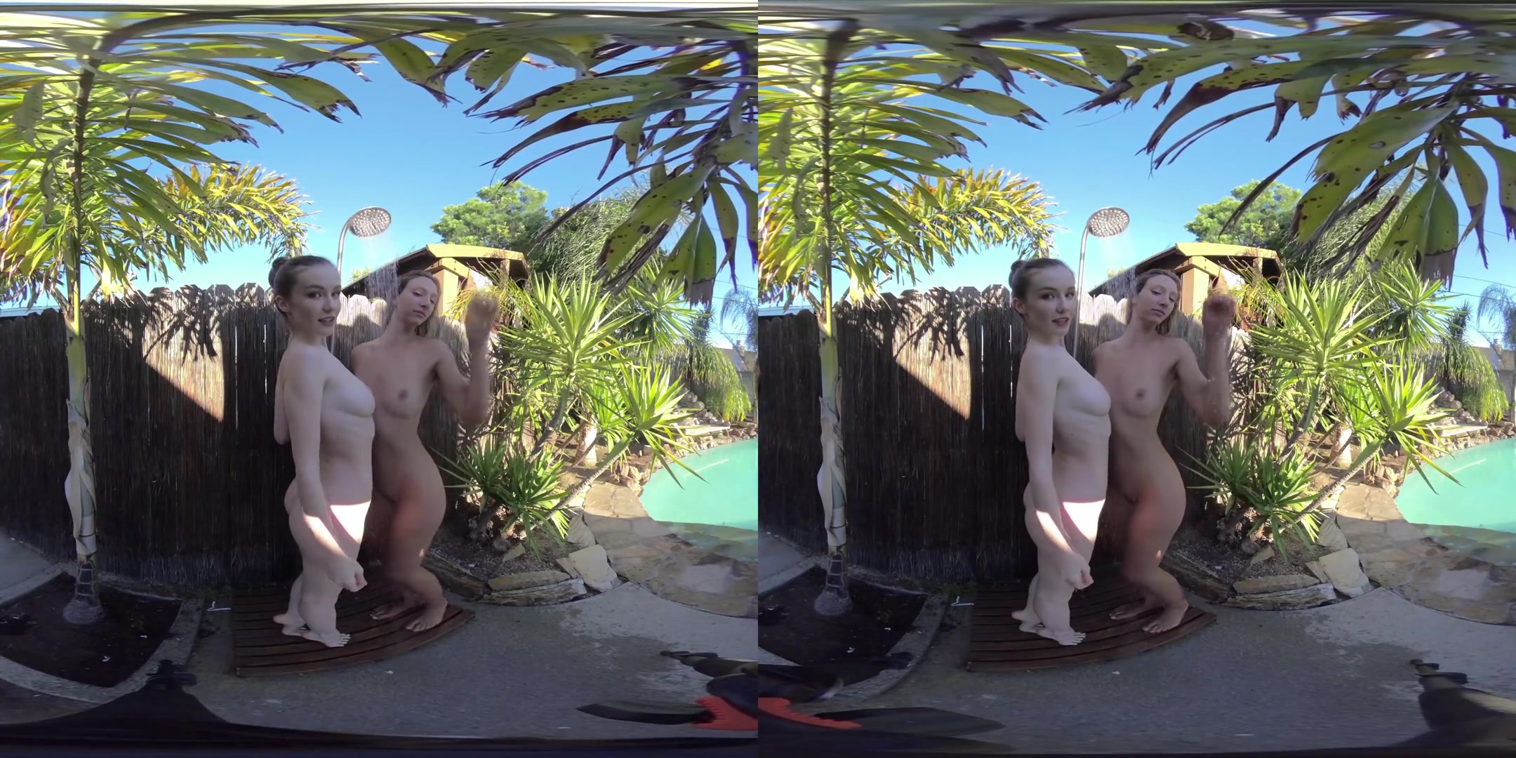 Sun Shower - Two Babes Softcore Fun in the Sun - SexLikeReal