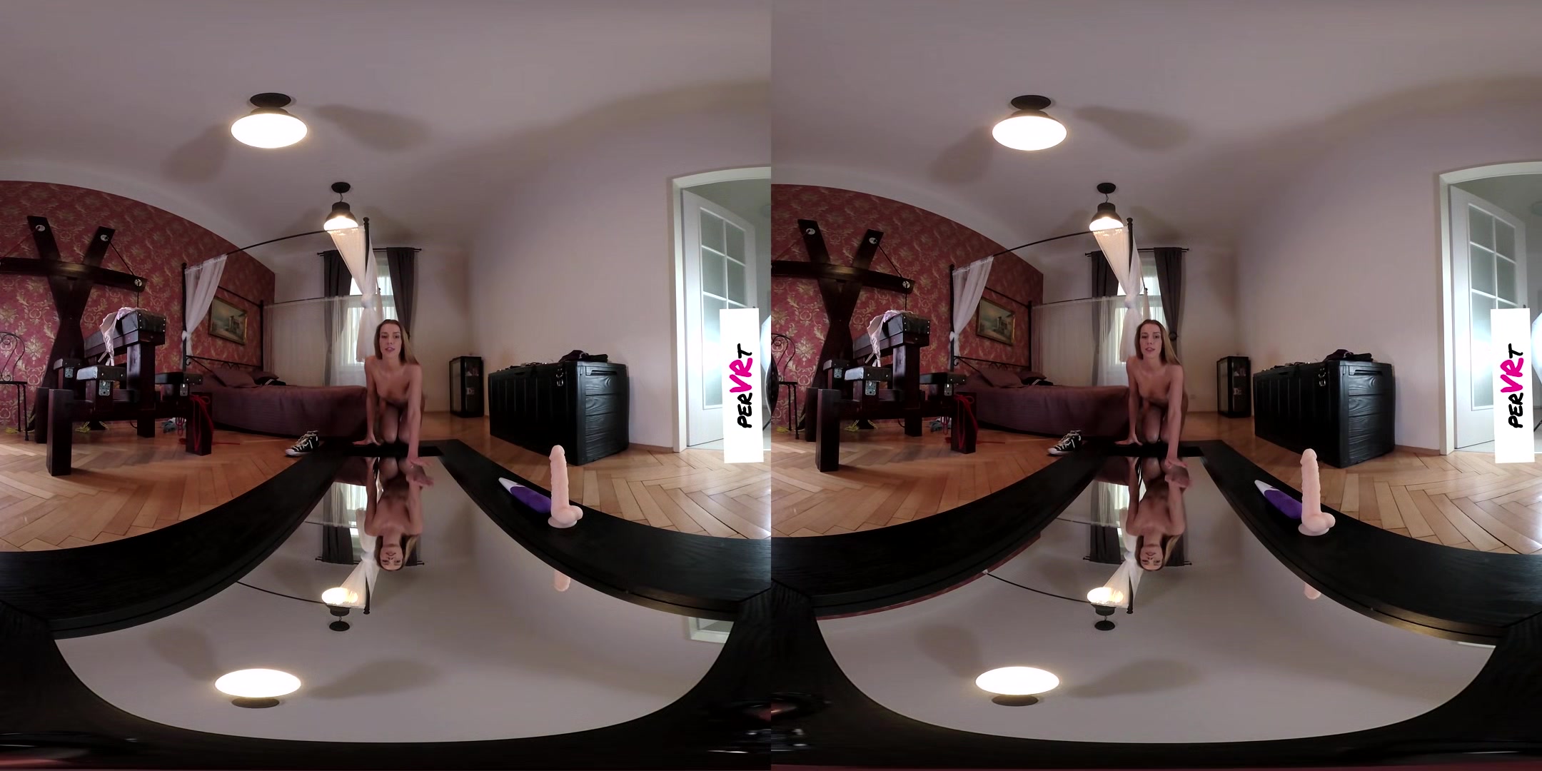 Alexis Crystal In The Kinky Flat - Ep. 1: The Mirror - Redhead Pornstar Toying Shaved Pussy