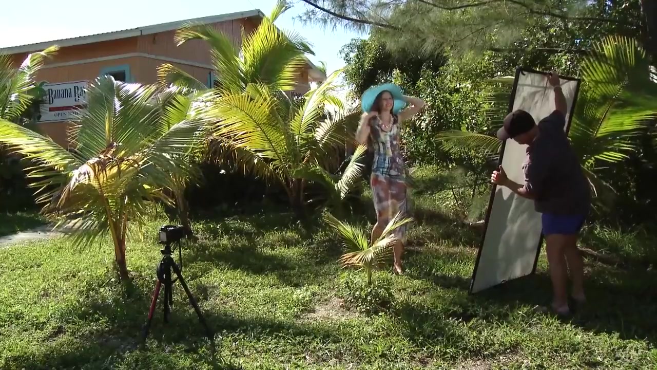 Sexy teen 18+ In A Hat And Dress Poses