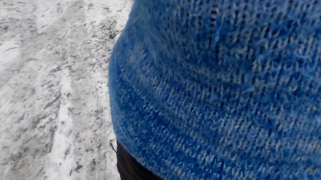 Chest And Slapping Tits In Winter Forest