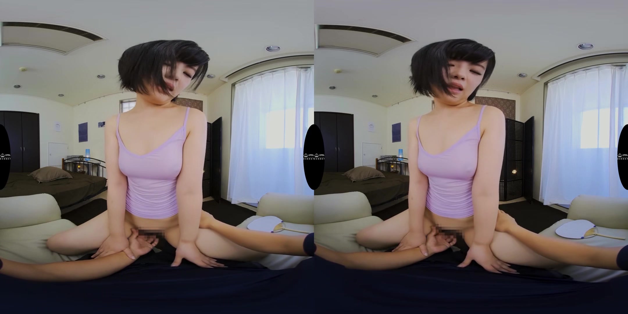 Busty Tits and Ererct Nipples in a Sweaty See-Through Tank Top in the Heat of Summer 2; Japanese Teen Hardcore Sex