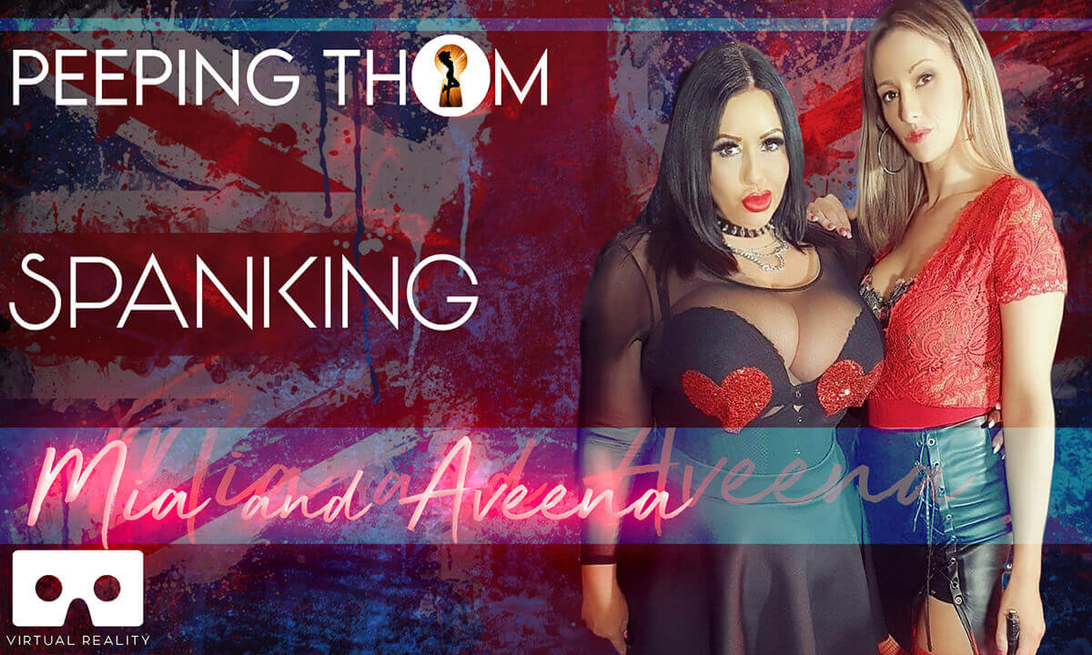 Mia and Aveena - Double Spanking - PeepingThom