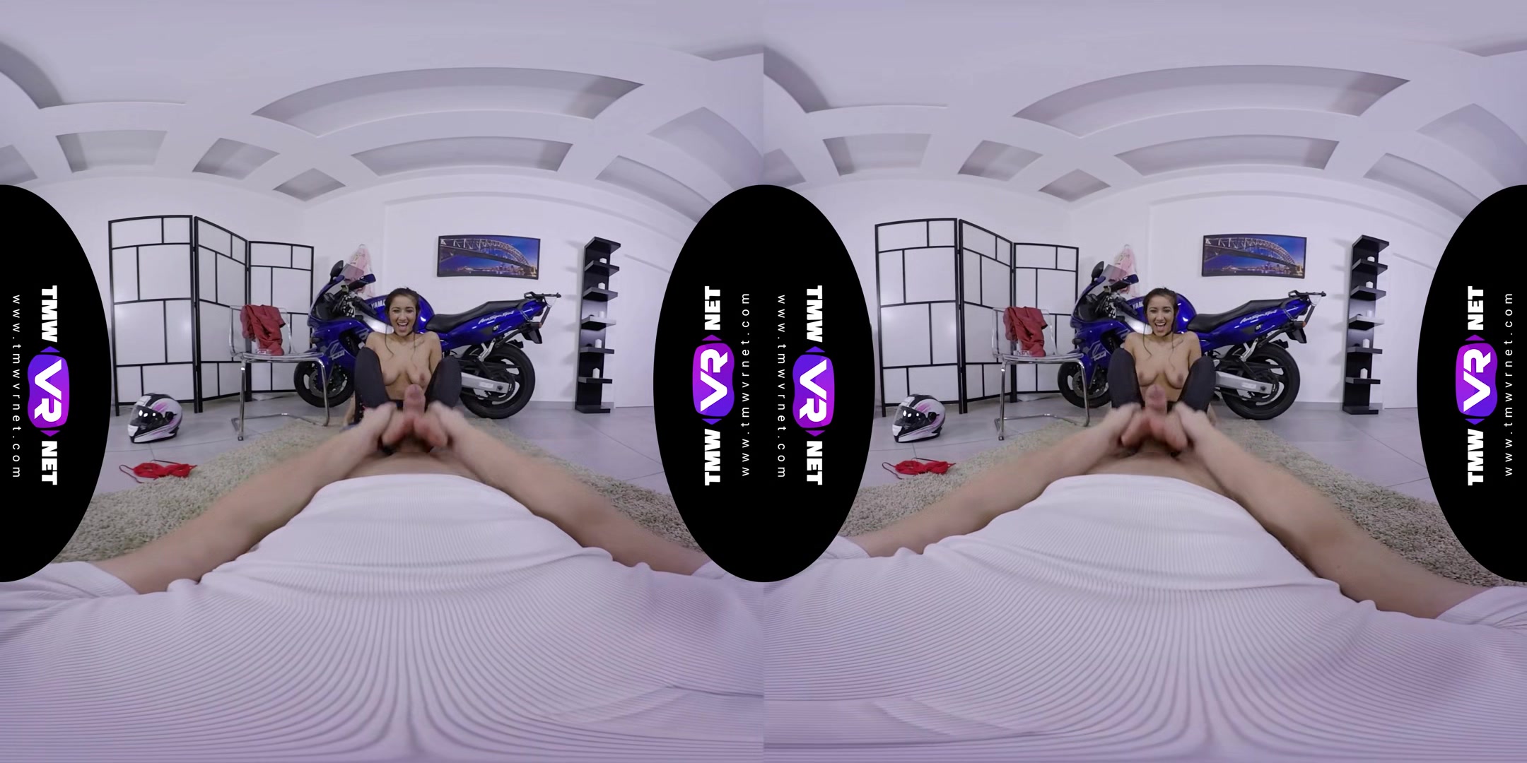 Brunette Hottie Loves Posh Bikes And Big Cocks - Big Tit Pov