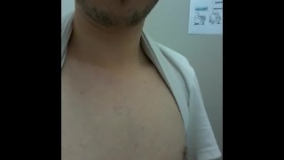 Young student jacking off in public work bathrooms (part 2)
