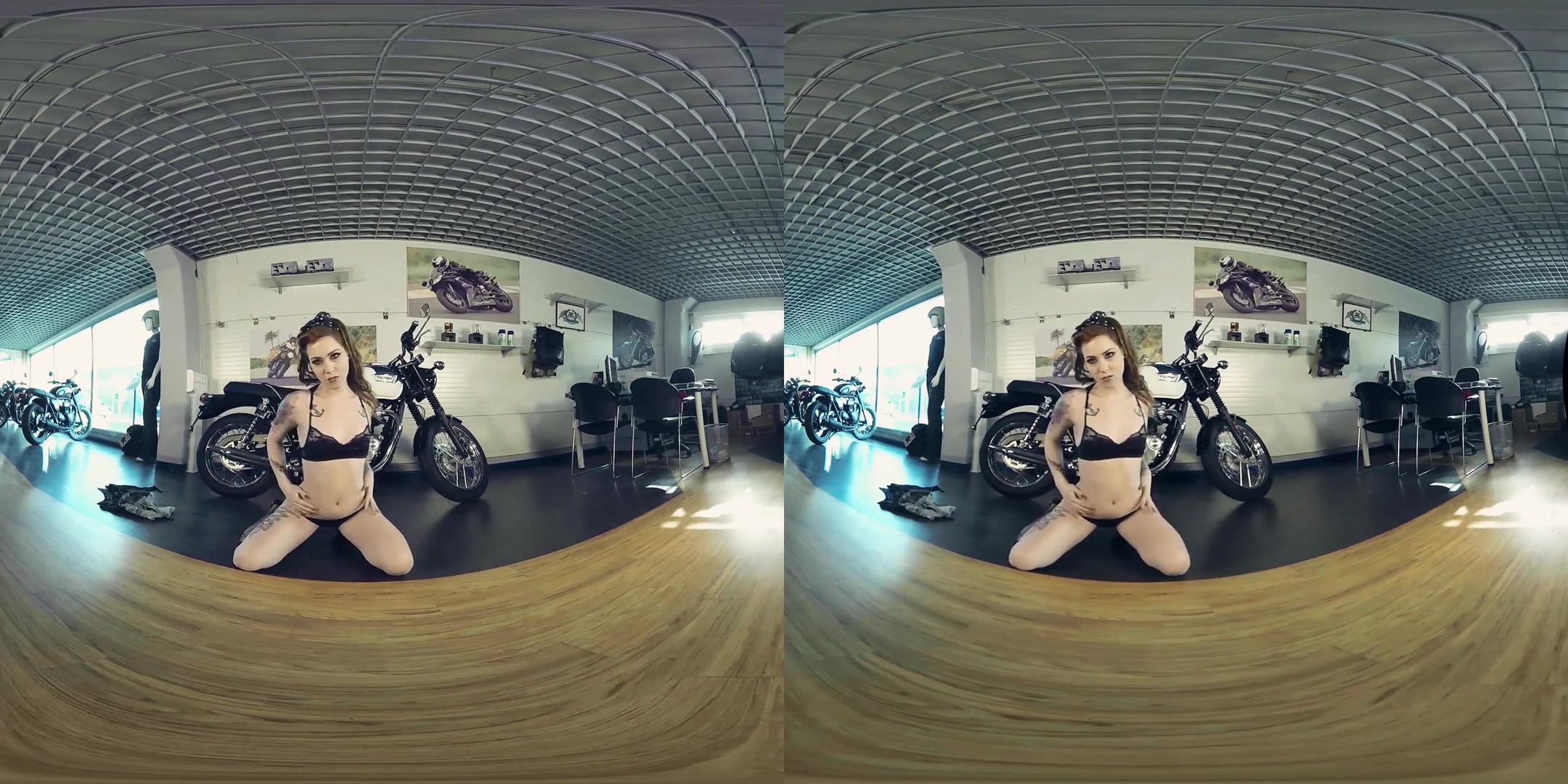 Foxy Sanie in Foxy Gets Naked While Buying a Motorcycle - BravoModelsMedia