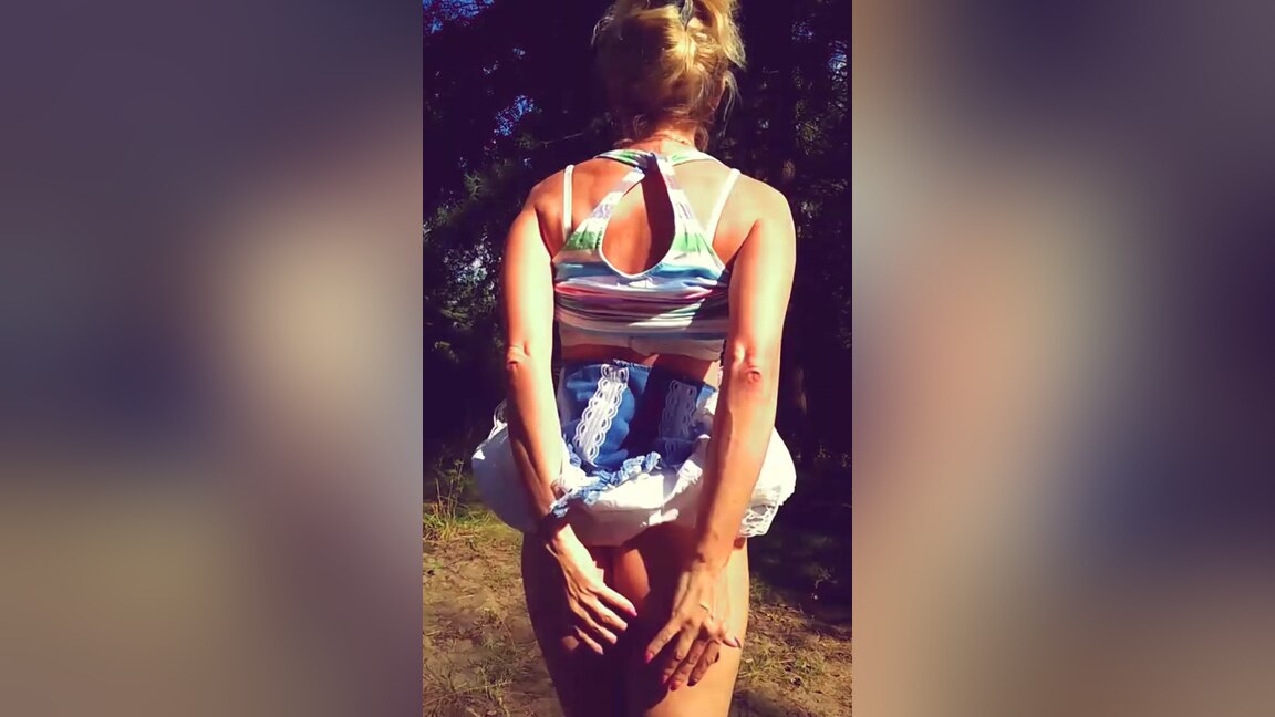 Sexy Underwear And Clothes Go Off Outdoors - Ladyfoxxx