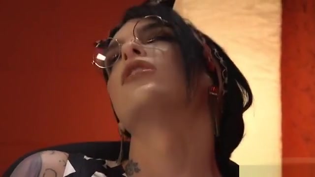 Alt tranny made dude suck her cock in office