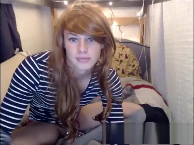 tasty t-girl Cums With Cockcage