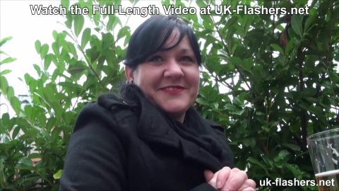 Can you Take that Off for Us? UK Housewife on the Streets at UK-Flashers