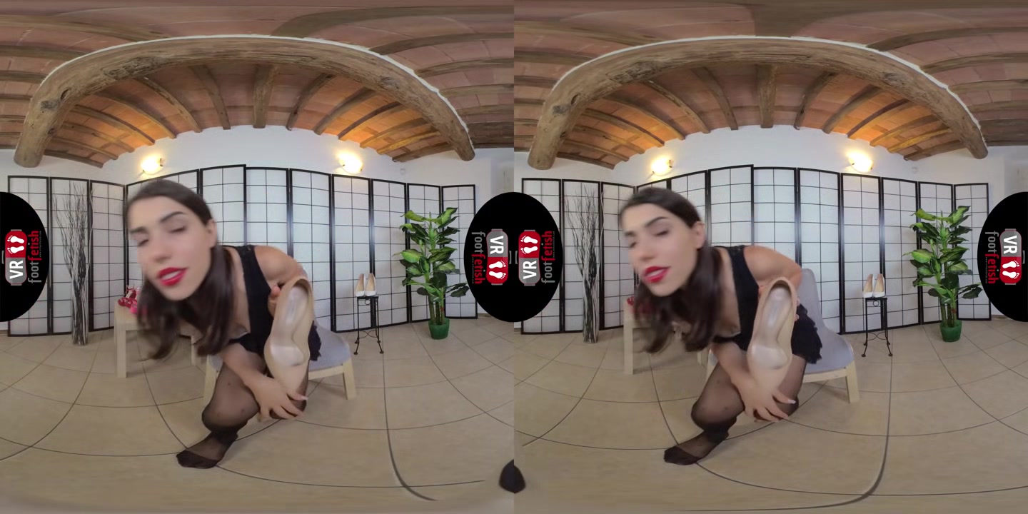 Sexy Petra Flaunts Her Nylon-Clad Feet And Whispers Into Your Ears - VRFootFetish