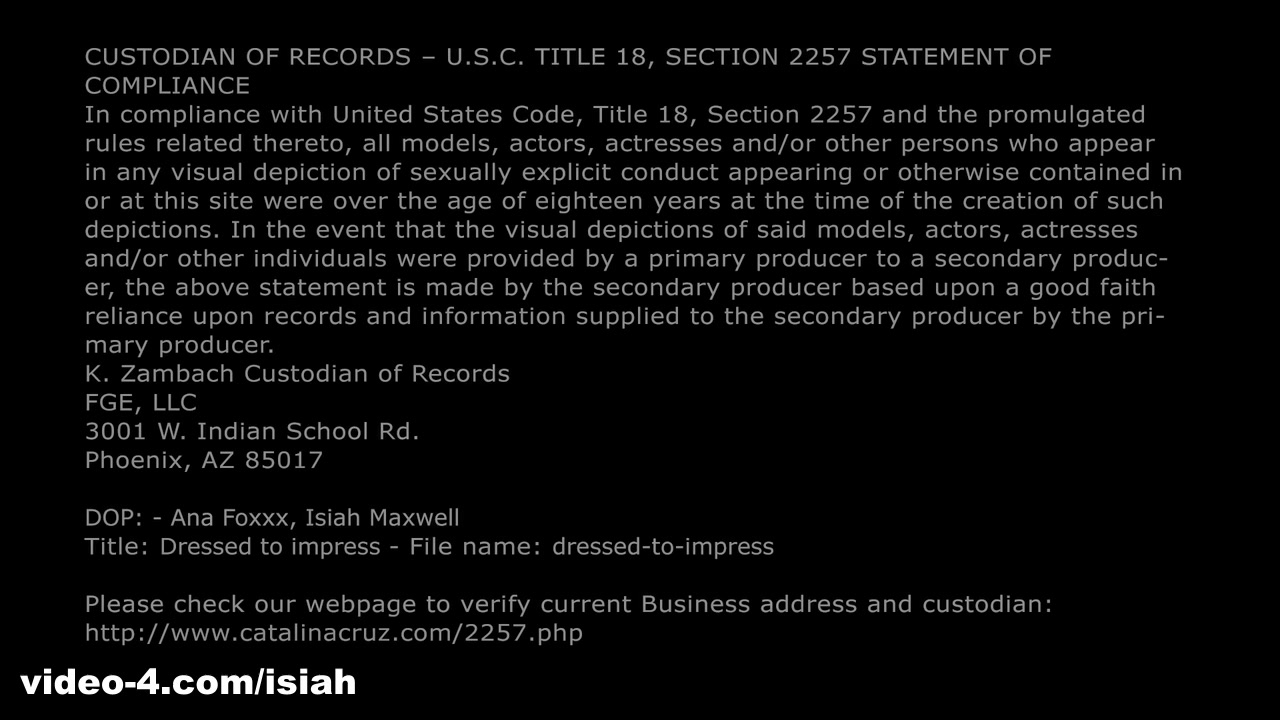Dressed To Impress - Isiah Maxwell XXX