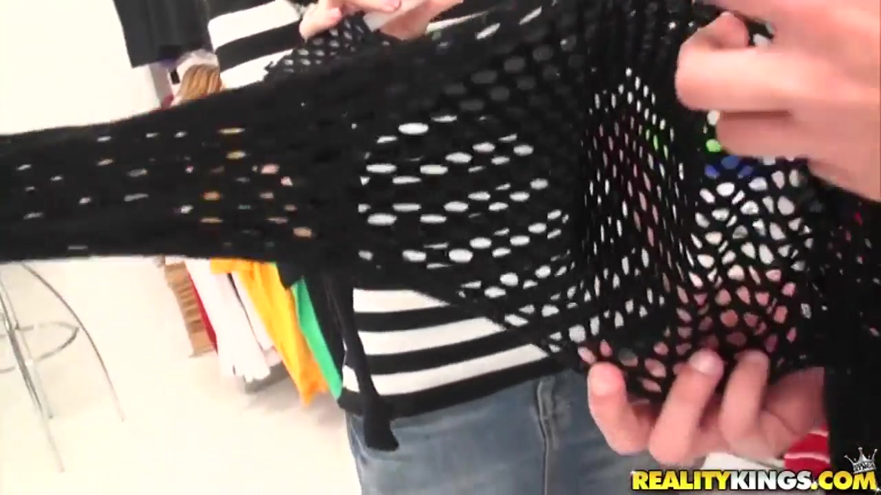 Fascinating brunette Valery meets Jmac and his friend in the mall