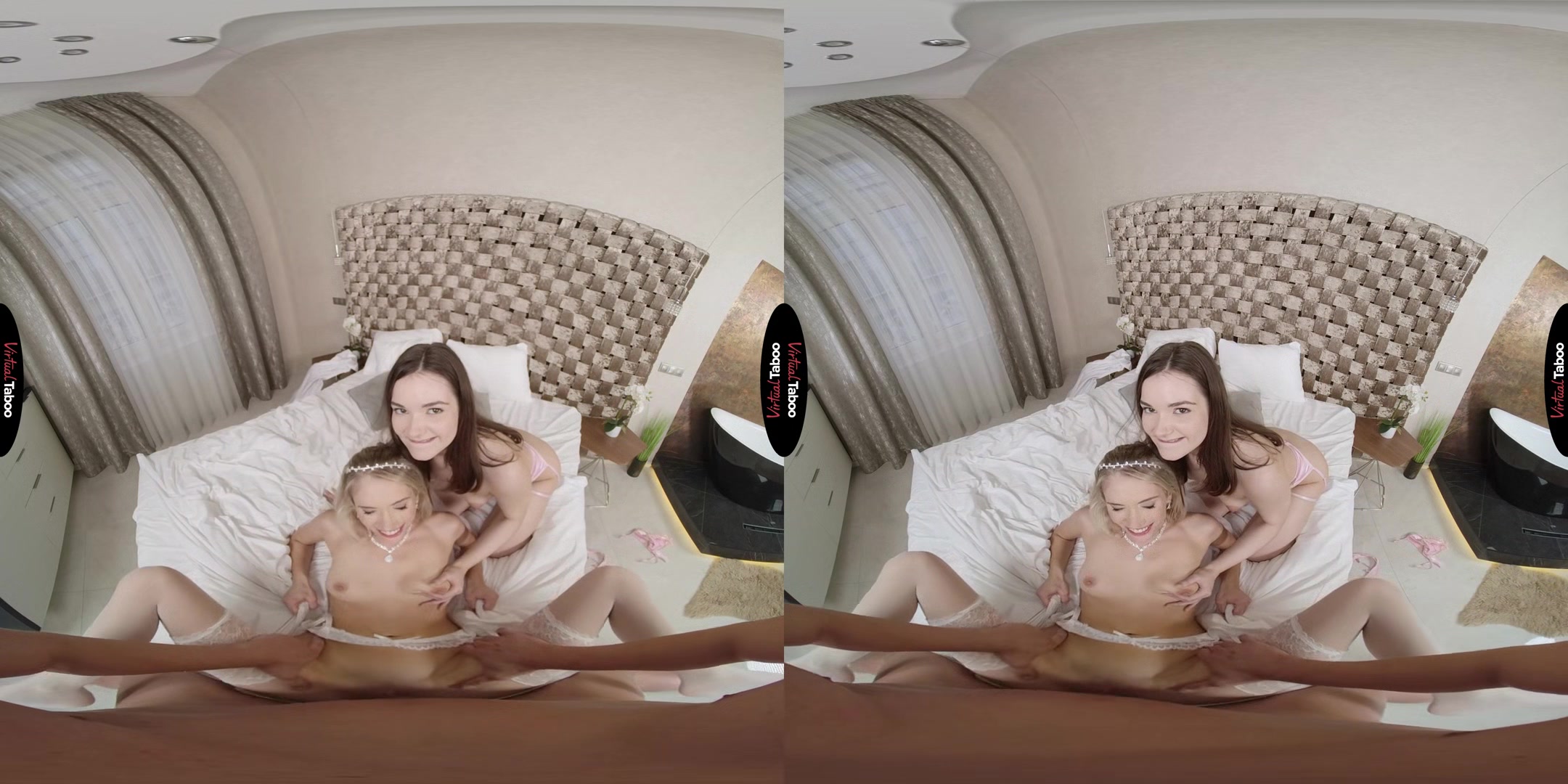 Sky Pierce, Simona Purr VR Porn: We Are One Family Now - VirtualTaboo